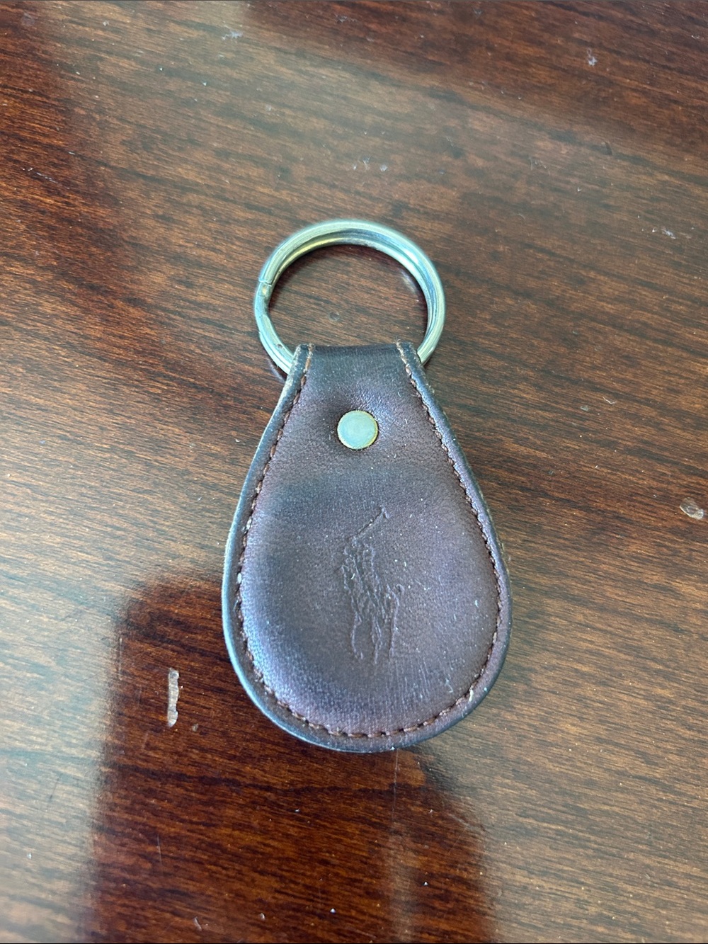 Men's leather Polo keychain